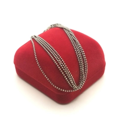 Srebrna bransoletka kulkowa Pr.925 W:4,70gr Dł:19,5-22,5cm Szer.6mm