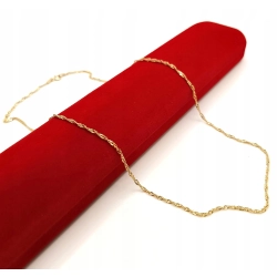 Złoty łańcuszek kręcony Singapur Pr.585 W:2,03gr Dł:45cm