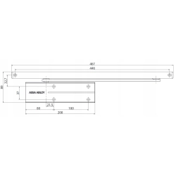 Samozamykacz Assa Abloy DC175 srebrny z szyną POLECAMY NAJLEPSZE InterSKLEP