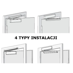 Samozamykacz Assa Abloy DC175 srebrny z szyną POLECAMY NAJLEPSZE InterSKLEP