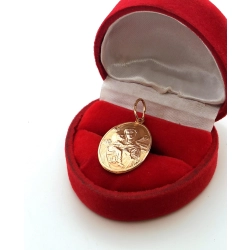 Złota zawieszka medalik owalny Maryja z dzieciatkiem Pr.585 W:1,58gr