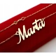 Złoty łańcuszek z imieniem MARTA Pr.585 W:2,74gr Dł:46,5cm i 50cm