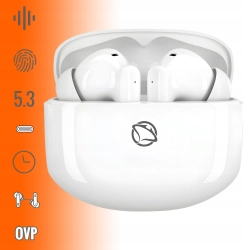 Słuchawki bezprzewodowe bluetooth dokanałowe Manta RYTMO białe MTWS008W
