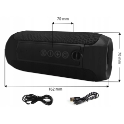 Głośnik przenośny Bluetooth Manta SPK 12GO radio FM AUX USB 10W czarny