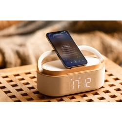 Radio kuchenne radiobudzik Bluetooth ładowarka bezprzewodowa lampka nocna