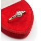 Złoty pierścionek 585 z diamentem stary szlif 1,62g