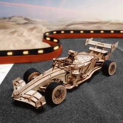 Robotime Drewniane Puzzle 3D - Samochód Wyścigowy 3D
