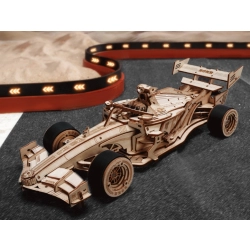 Robotime Drewniane Puzzle 3D - Samochód Wyścigowy 3D