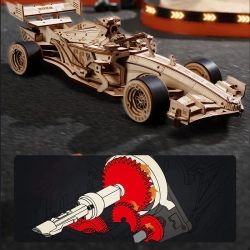 Robotime Drewniane Puzzle 3D - Samochód Wyścigowy 3D