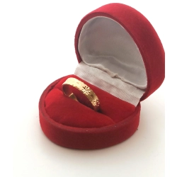 Złota obrączka zdobiona Szer.4mm Pr.585 W:3,15gr Roz.19