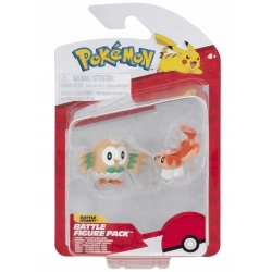 POKEMON zestaw 2-pack figurki bitewne Rowlet Tatsugiri figurka oryginalne