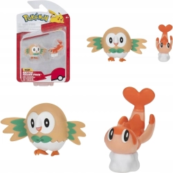 POKEMON zestaw 2-pack figurki bitewne Rowlet Tatsugiri figurka oryginalne
