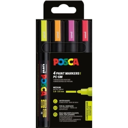 MARKERY POSCA PC-5M 4P SET NEON COLOR