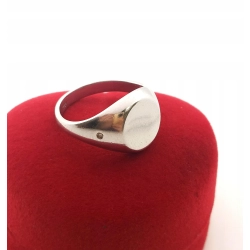 Srebrny sygnet W.KRUK diamenciki Kinga Rusin kol. Vis Pr.925 W:6,66gr R.15