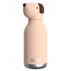Butelka termiczna dziecięca Asobu Bestie Bottle 0,46 l - beżowy pies