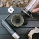 Aeropress młynek ręczny żarnowy do mielenia kawy szary UWAGA OPIS