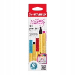 Cienkopis Stabilo Point 88, MIX KOLORÓW 18 SZTUK kartonowe ETUI Zig-Zag
