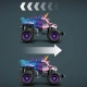 LEGO Technic 42220 Monster Jam Sparkle Smash z napędem typu pull-back