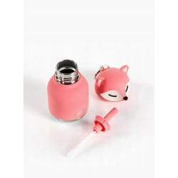 Butelka termiczna dziecięca Asobu Bestie Mini - pink fox