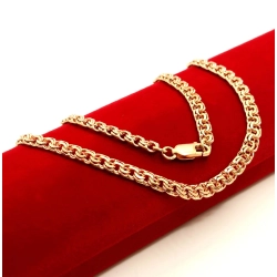 Złoty łańcuszek gęsty Garibaldi Szer.4mm Pr.585 W:17,57gr Dł:51,5cm