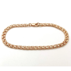 Złota bransoletka Garibaldi gęsta szer.4mm Pr.585 W:6,23gr Dł:18cm