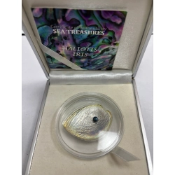 Repubilka Palau 5 dolarów 2012 PERŁA MUSZLA HALIOTIS IRIS mennicza kapsel