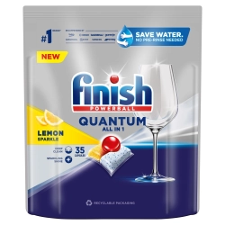 Kapsułki do zmywarki Finish Quantum All In 1 Lemon 35 Sztuk