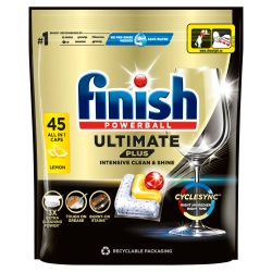 Finish Powerball Ultimate Plus Lemon kapsułki do zmywarki 45 szt