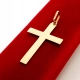 Złota zawieszka krzyżyk duży, gładki Pr.585 W:4,12gr
