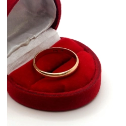 Złota obrączka Warmet szer.3mm Pr.583 W:2,97gr Roz.24