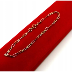 Złota bransoletka Bicolor Pr.333 W:1,09gr Dł:20,5cm