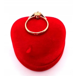 Złoty pierścionek z Brylantem PR.583 W:2,23gr R.13 InterSKLEP