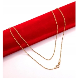 Złoty łańcuszek Singapur PR585 W:1,08gr Dł.44,5cm InterSKLEP