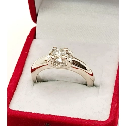Złoty pierścionek z Brylantem 0,27ct PR.585 W:5,25gr R.13 InterSKLEP
