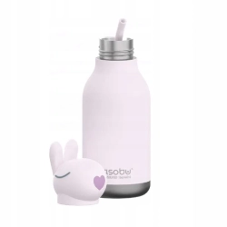 Asobu butelka termiczna dla dzieci Bestie Królik ze słomką 460 ml