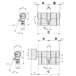 Wkładka do zamka Abus 45 x 30 mm