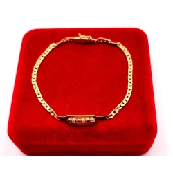 Złota bransoletka Brylanty Rubiny 0,16ct PR.750 W:7,26gr Dł.21cm InterSKLEP
