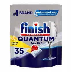 Kapsułki do zmywarki Finish Quantum All In 1 Lemon 35 Sztuk