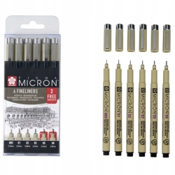 Marker do papieru wielokolorowy Sakura 6 szt.