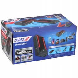 Urządzenie do rozruchu DEDRA Jump Starter 12000mAh USB-C LED Booster 44,4Wh