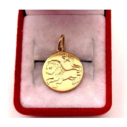 Złota zawieszka znak zodiaku Lew PR.585 W:1,97gr InterSKLEP