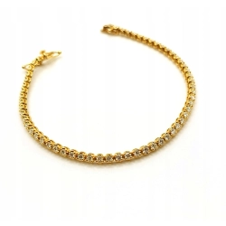 Złota bransoletka tenisówka z Diamentami 2,12ct Pr.750 W:7,34gr 18cm
