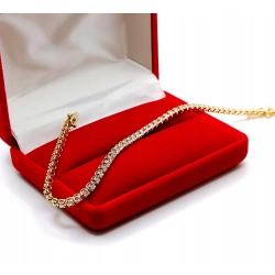 Złota bransoletka tenisówka z Diamentami 1,85ct Pr.585 W:6,69gr 18cm