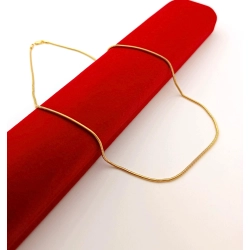 Złoty łańcuszek krótki żmijka, żyłka Pr.585 W:3,97gr Dł42cm