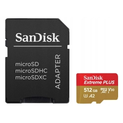Karta pamięci SanDisk Extreme Plus microSDXC 512 GB + adapter