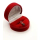 Złota zawieszka z Szafirem i mini diamencikami Pr.585 W:0,65gr
