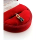 Złota zawieszka z Szafirem i mini diamencikami Pr.585 W:0,65gr