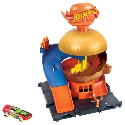 Hot Wheels City zestaw rajdowa burgerownia + autko 1:64 HDR26