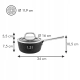 Rondel PRESIDENT Stone z pokrywką 16 cm, 1,3 l
