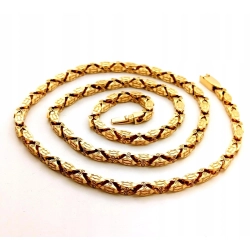 Złoty łańcuszek Cartier Szer.4mm Pr.585 W:48,69gr Dł:62cm